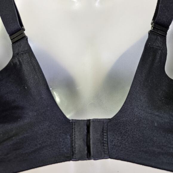 Victoria's Secret Semi Demi Bra 34D Black Satin Multi Way Straps Uplift Wireless - Picture 7 of 16